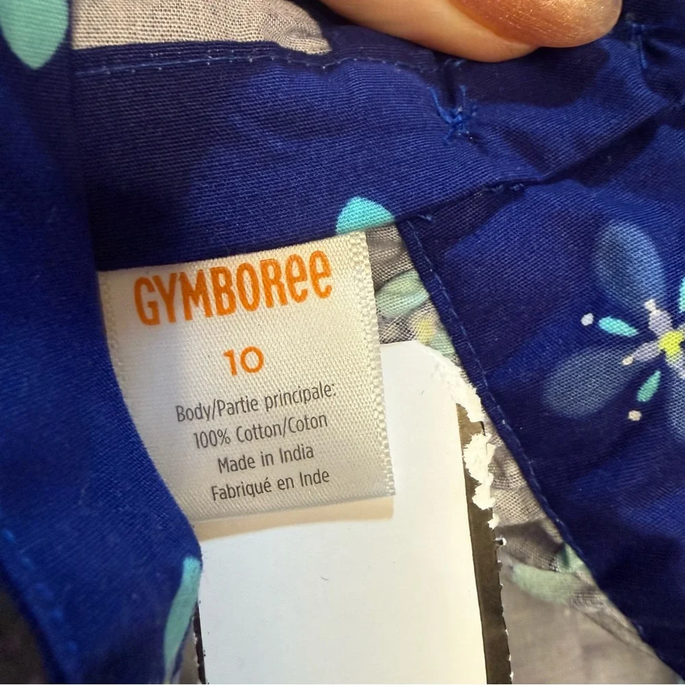 Gymboree floral cotton sundress NWT electric violet blue girls size 10